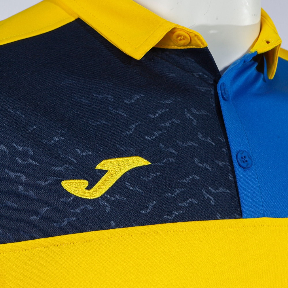 Tricouri polo Joma Crew V maneca scurta galben Royal