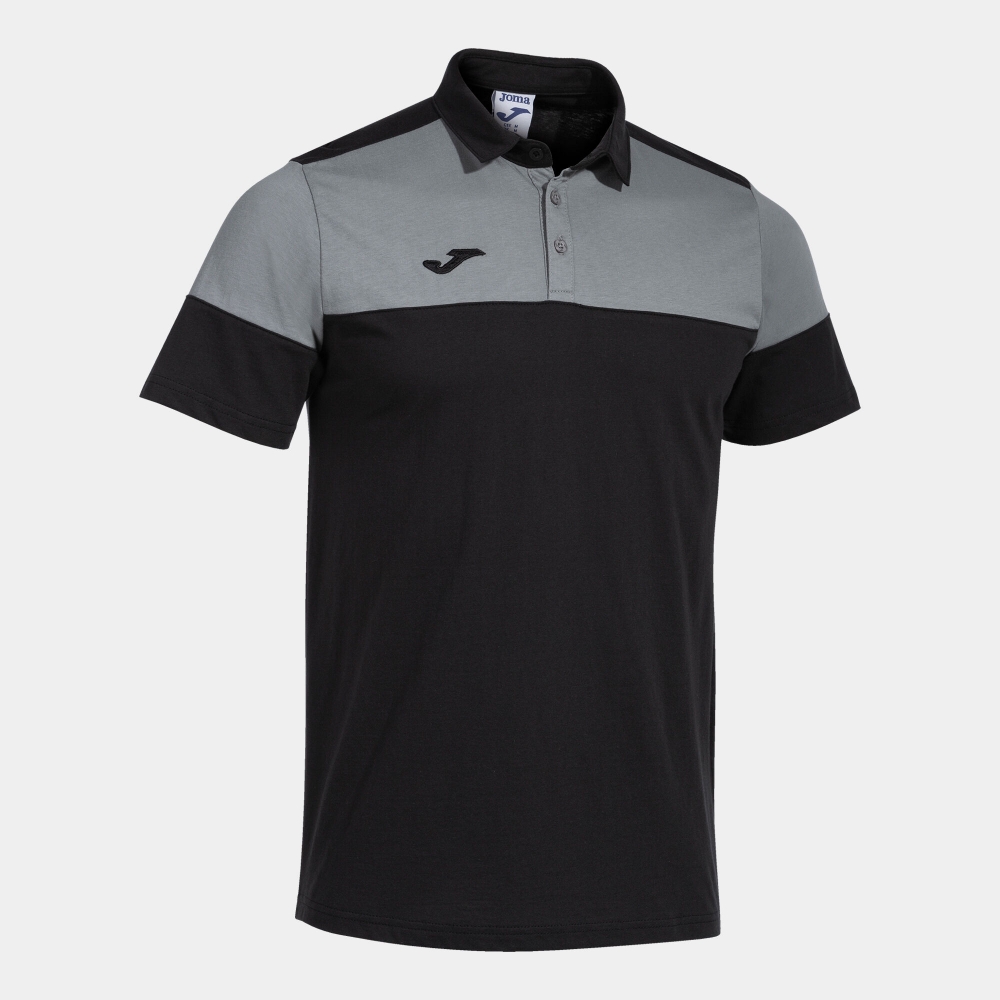 Tricouri polo Joma Crew V maneca scurta negru gri