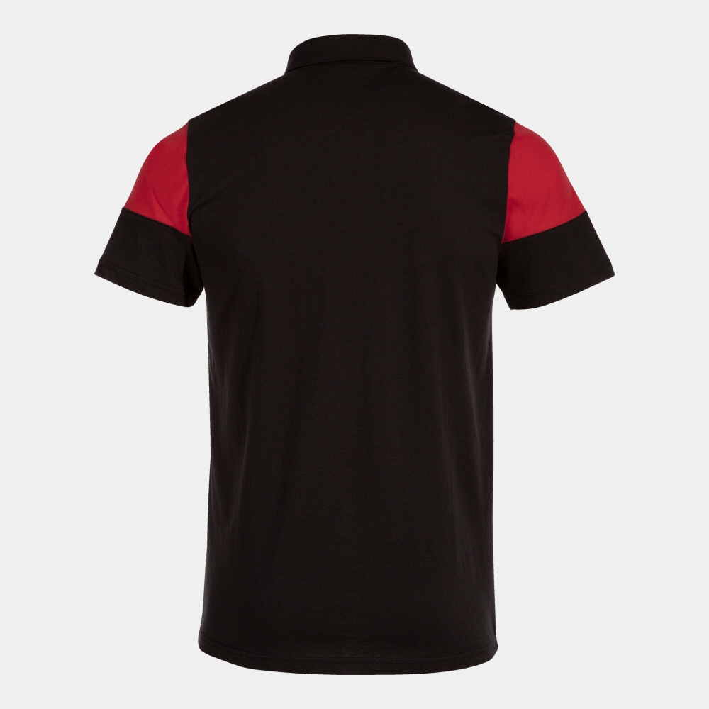 Tricouri polo Joma Crew V maneca scurta negru rosu