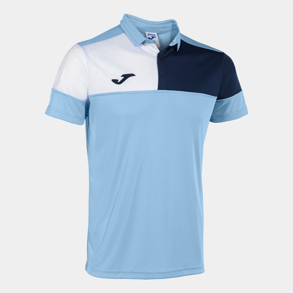 Tricouri polo Joma Crew V maneca scurta Sky albastru bleumarin deschis