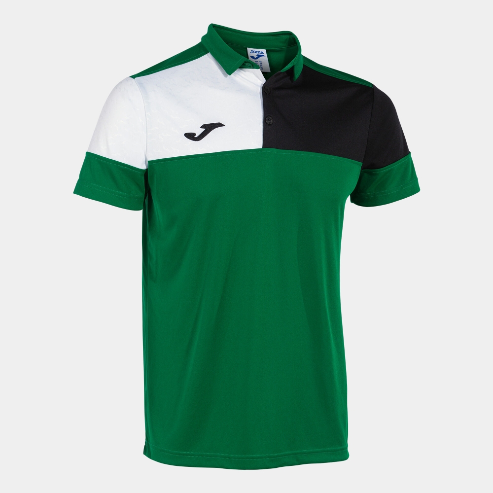 Tricouri polo Joma Crew V maneca scurta verde negru