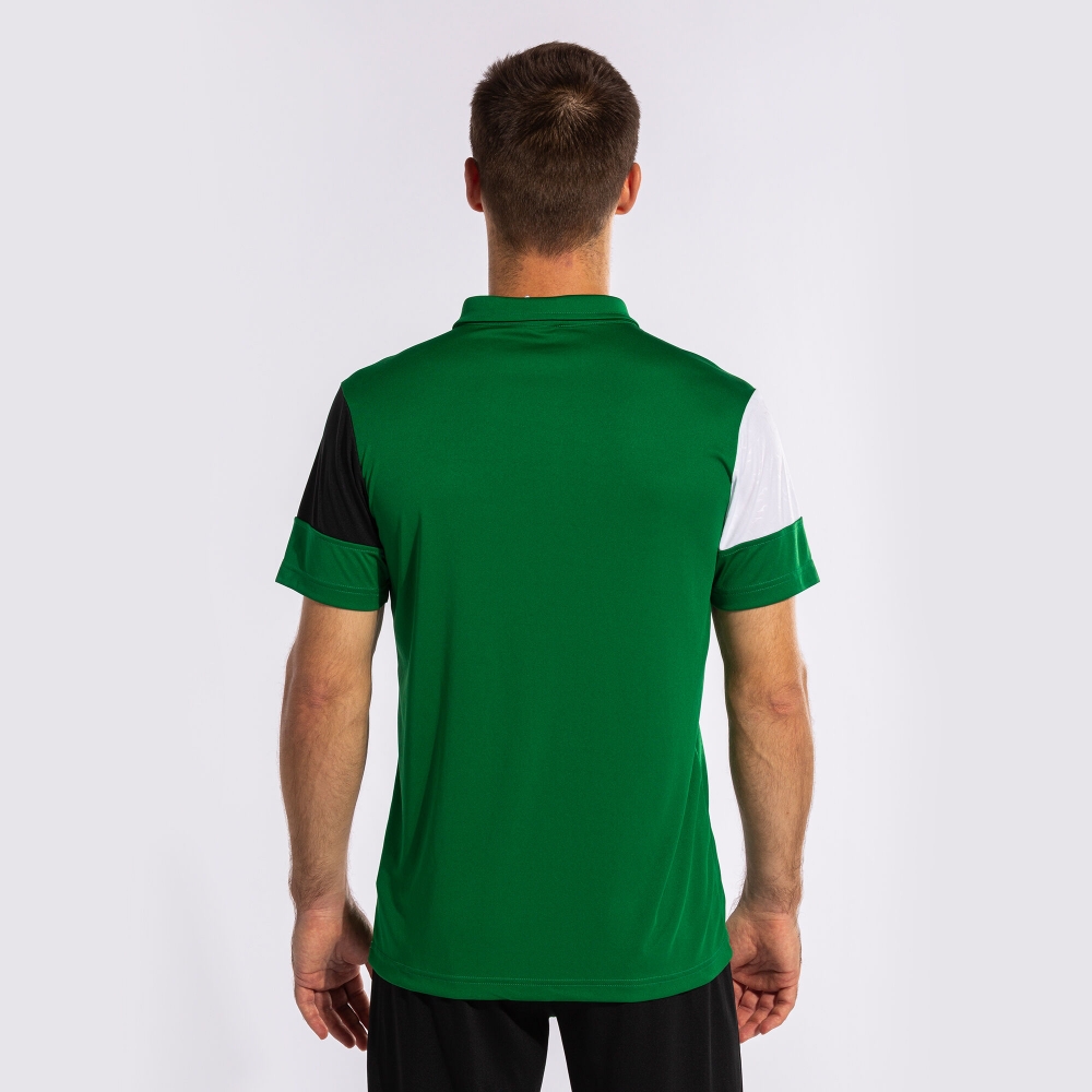 Tricouri polo Joma Crew V maneca scurta verde negru