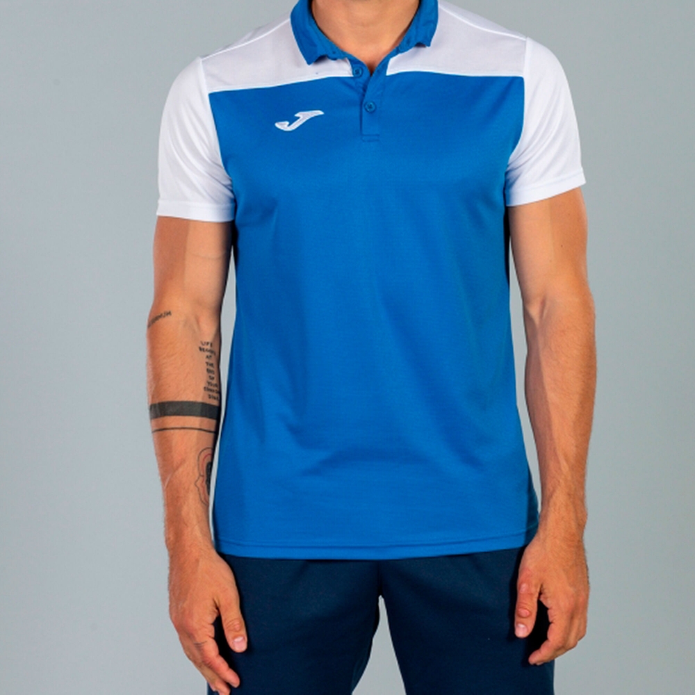 Tricouri Polo Joma Combi Royal-alb cu maneca scurta albastru roial