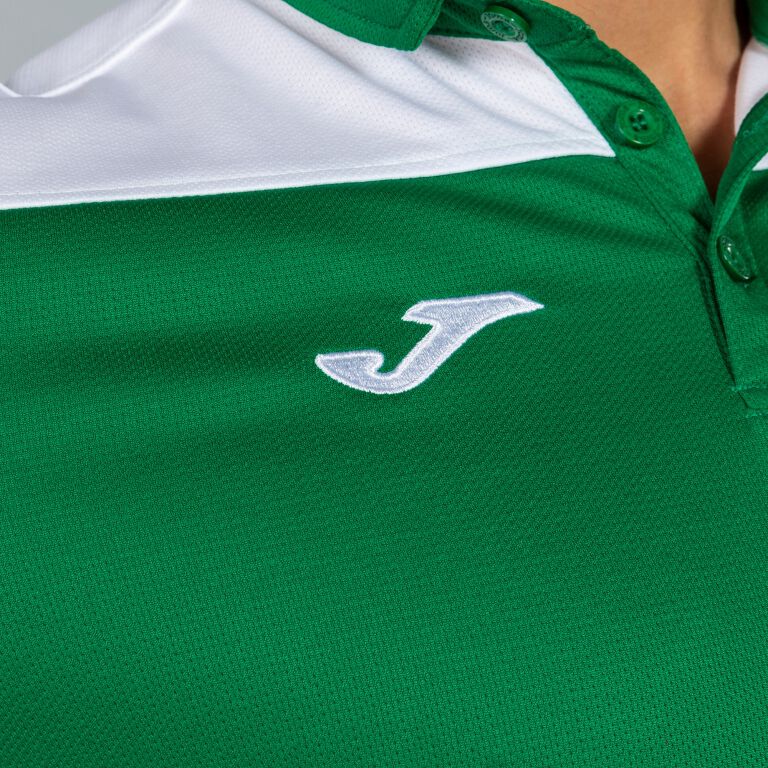 Tricouri Polo Joma Combi verde-alb cu maneca scurta