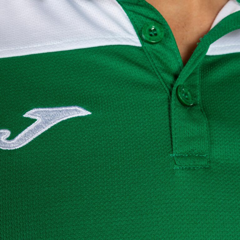 Tricouri Polo Joma Combi verde-alb cu maneca scurta