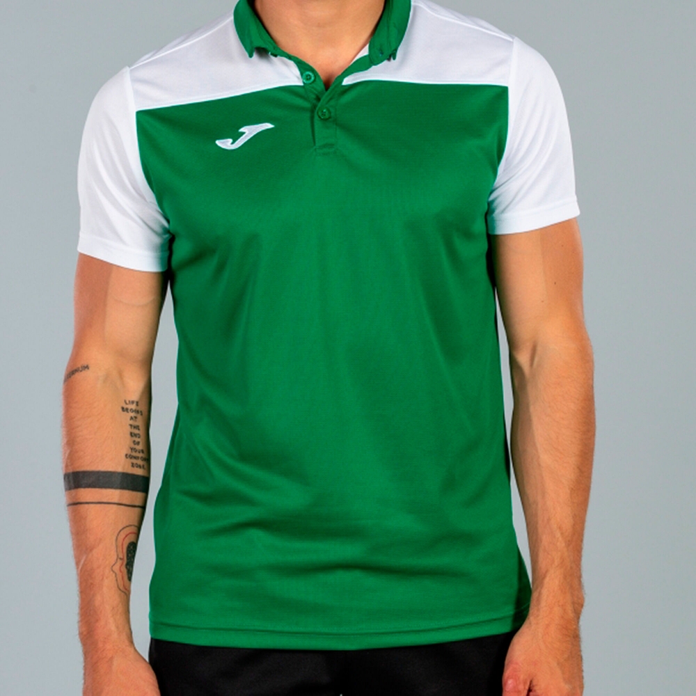 Tricouri Polo Joma Combi verde-alb cu maneca scurta