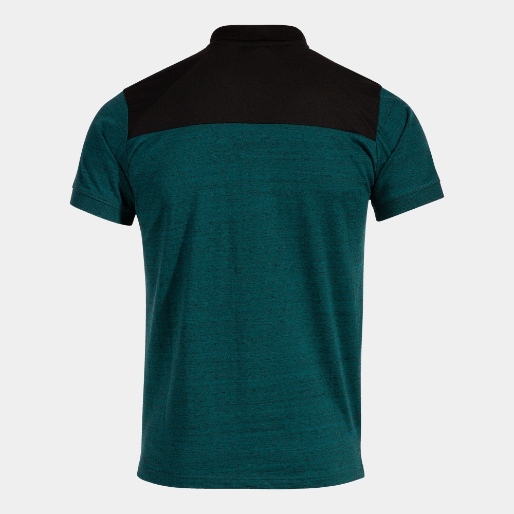 Tricouri Polo Joma Winner II bumbac verde-negru cu maneca scurta