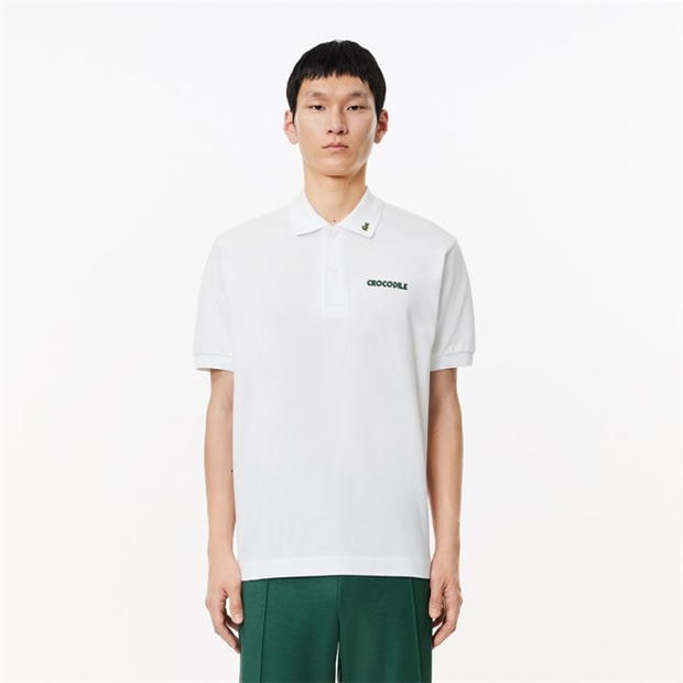 Tricou Tricouri polo Lacoste Embroidered alb