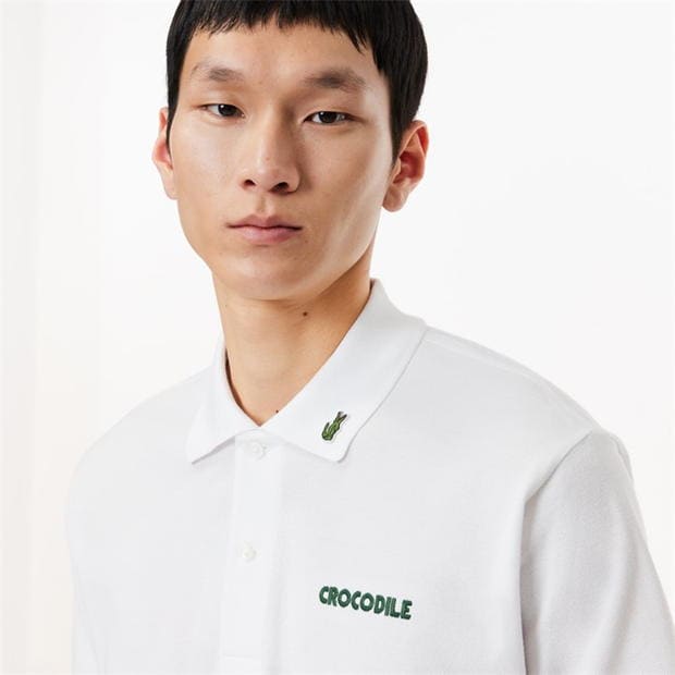 Tricou Tricouri polo Lacoste Embroidered alb