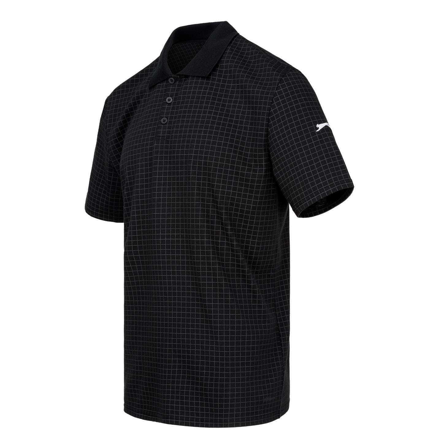 Tricouri polo pentru golf Slazenger Check pentru Barbati negru