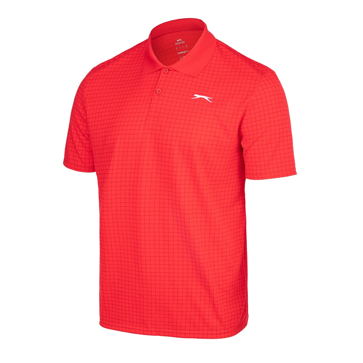 Tricouri polo pentru golf Slazenger Check pentru Barbati rosu