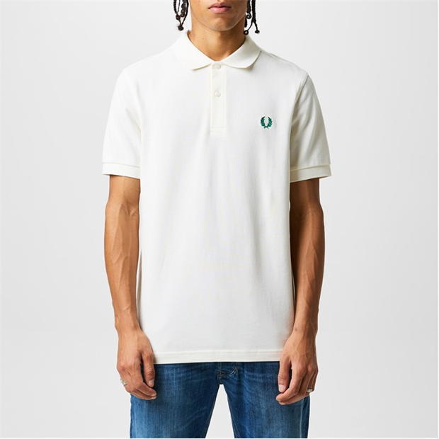 Tricouri polo simple Fred Perry deschis alb