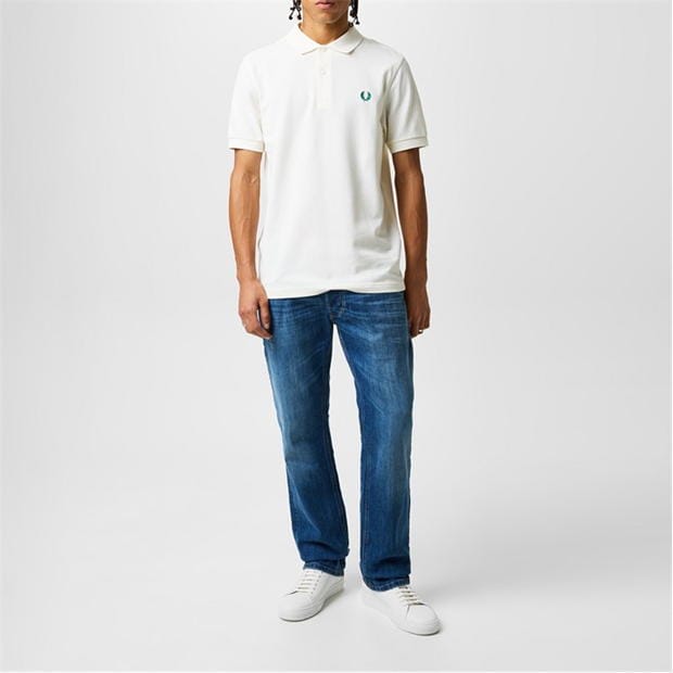 Tricouri polo simple Fred Perry deschis alb