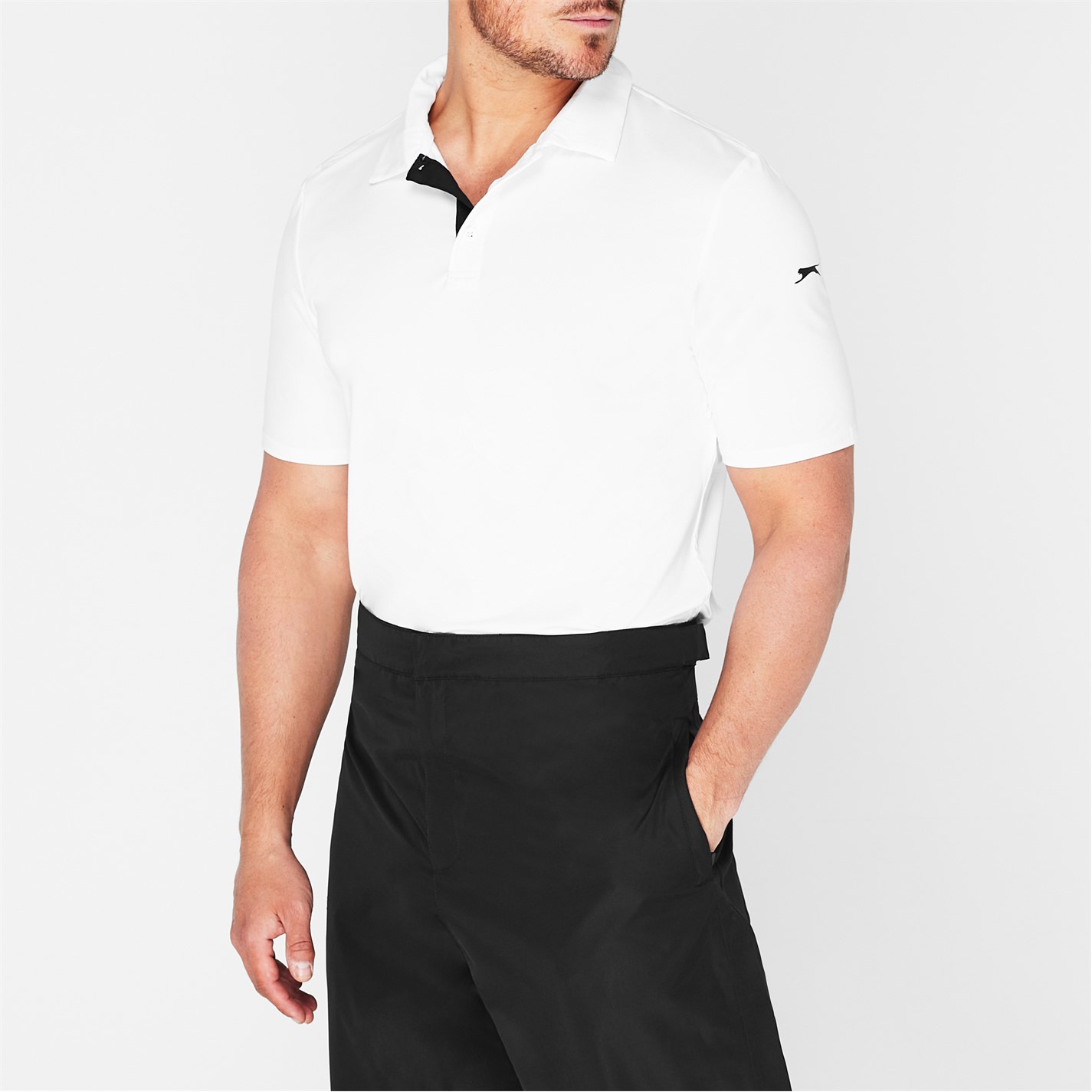 Slazenger Golf Solid Polo alb