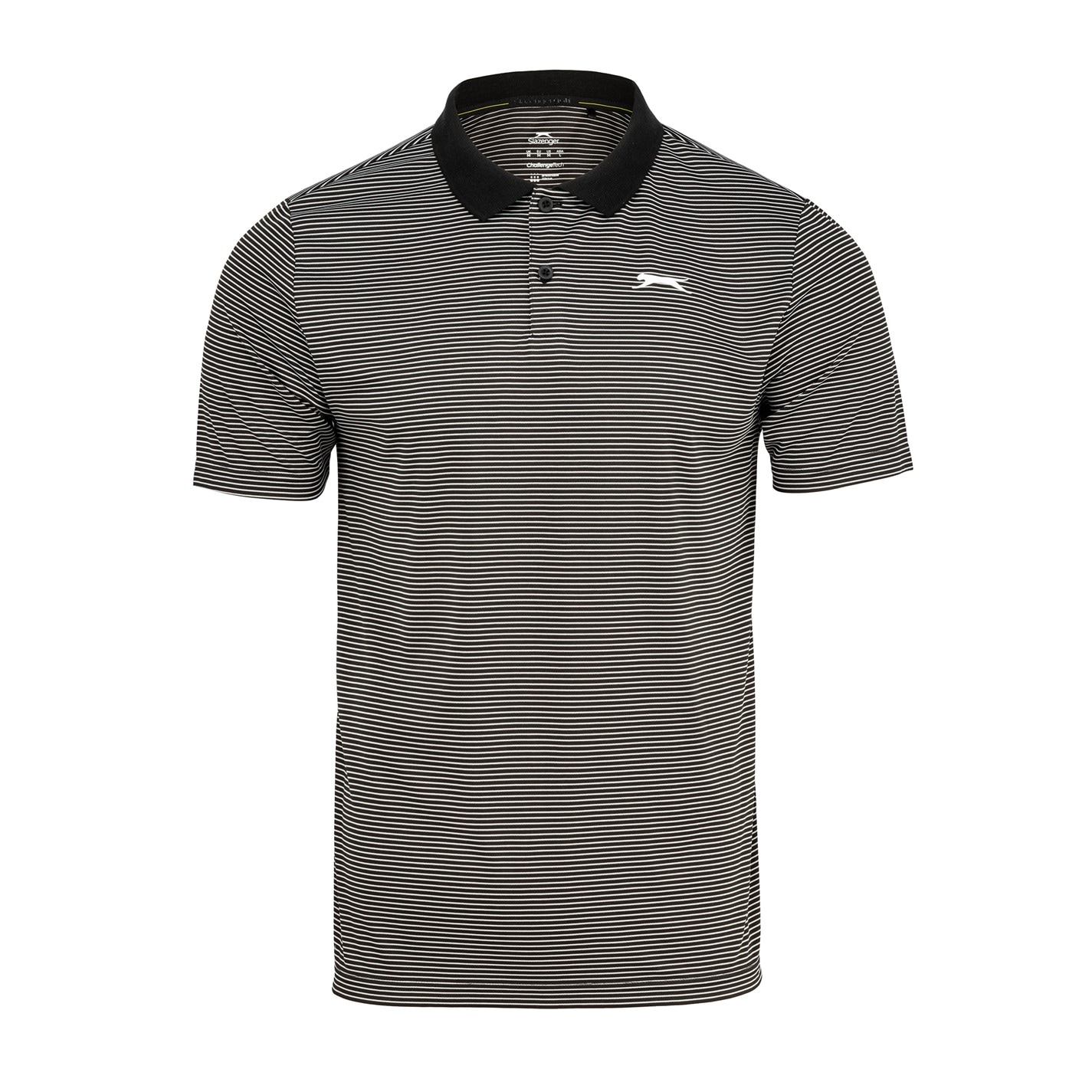 Tricouri Polo Slazenger Micro cu dungi Golf pentru Barbati negru