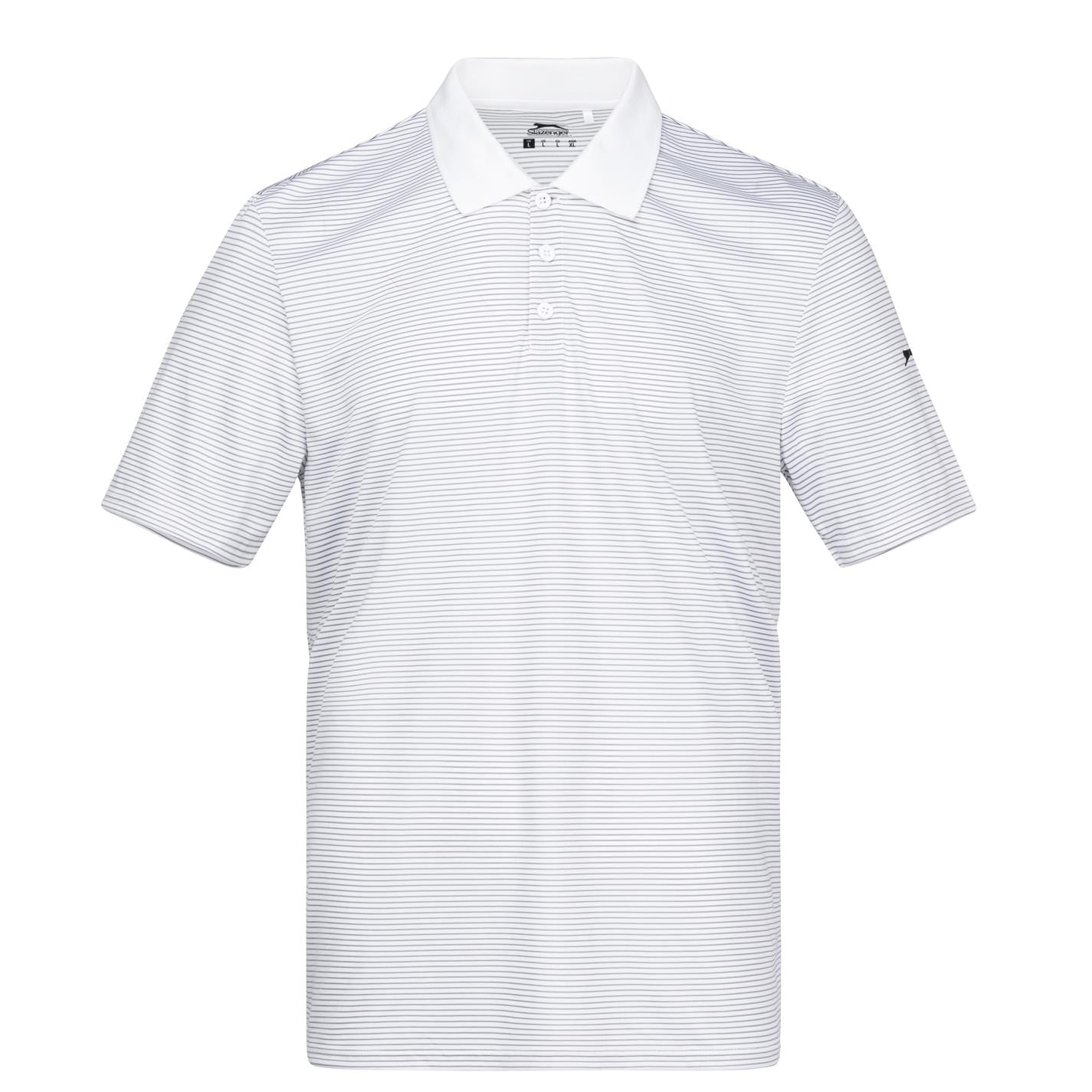 Tricouri Polo Slazenger Micro cu dungi Golf pentru Barbati alb