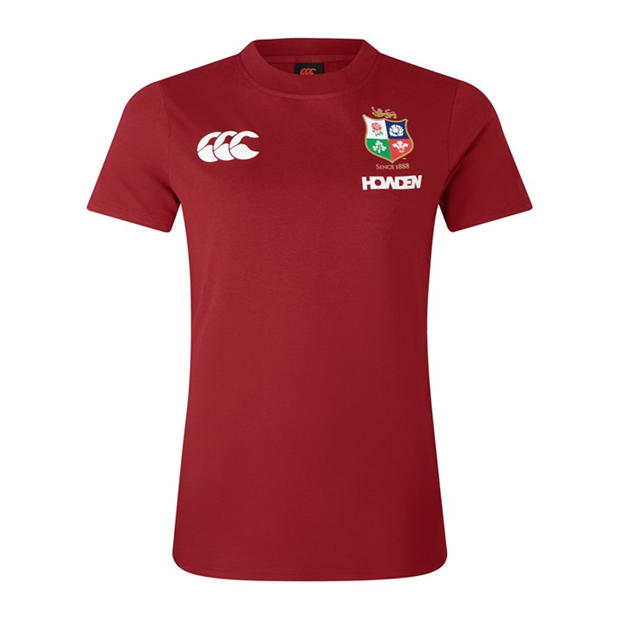 Tricouri sport Canterbury British and Irish Lions 2024 pentru femei rosu dahlia