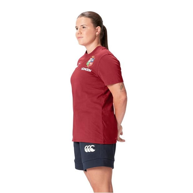 Tricouri sport Canterbury British and Irish Lions 2024 pentru femei rosu dahlia