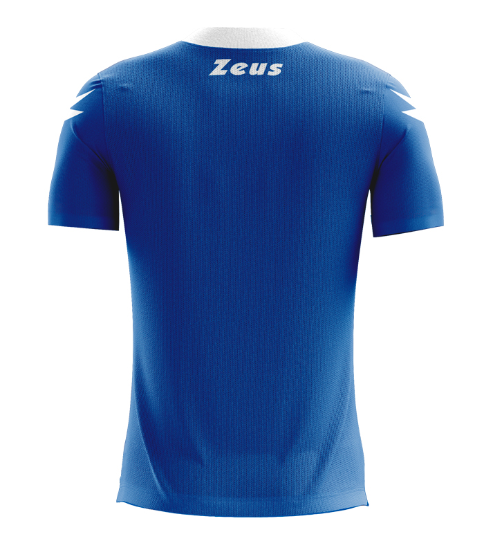 Tricouri sport cu fermoar Zeus albastru roial alb