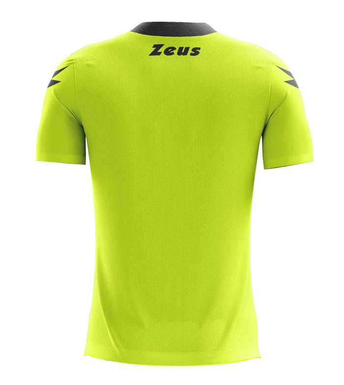 Tricouri sport cu fermoar Zeus galben fosforescent alb