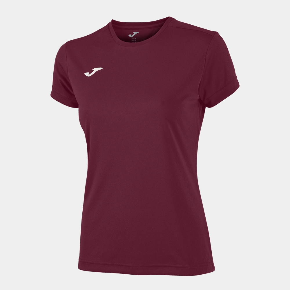 Tricouri sport Joma Combi Burgundy cu maneca scurta pentru Femei rosu