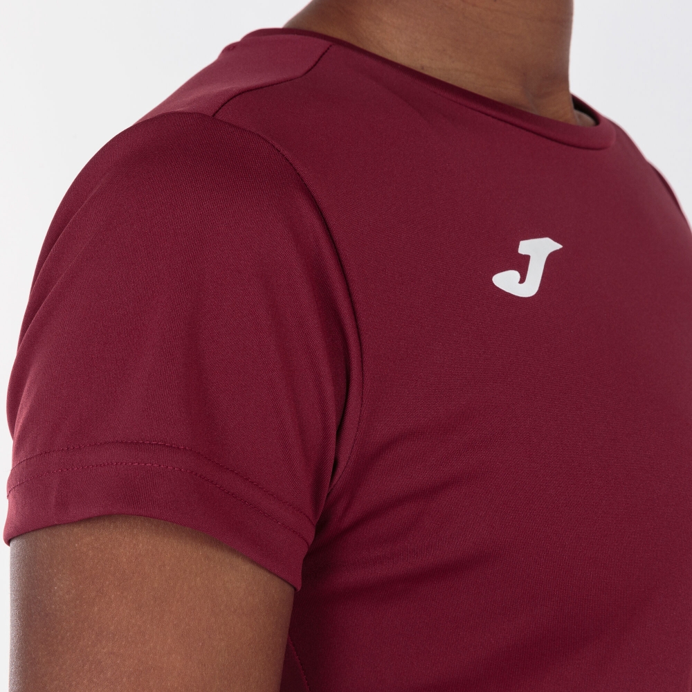 Tricouri sport Joma Combi Burgundy cu maneca scurta pentru Femei rosu