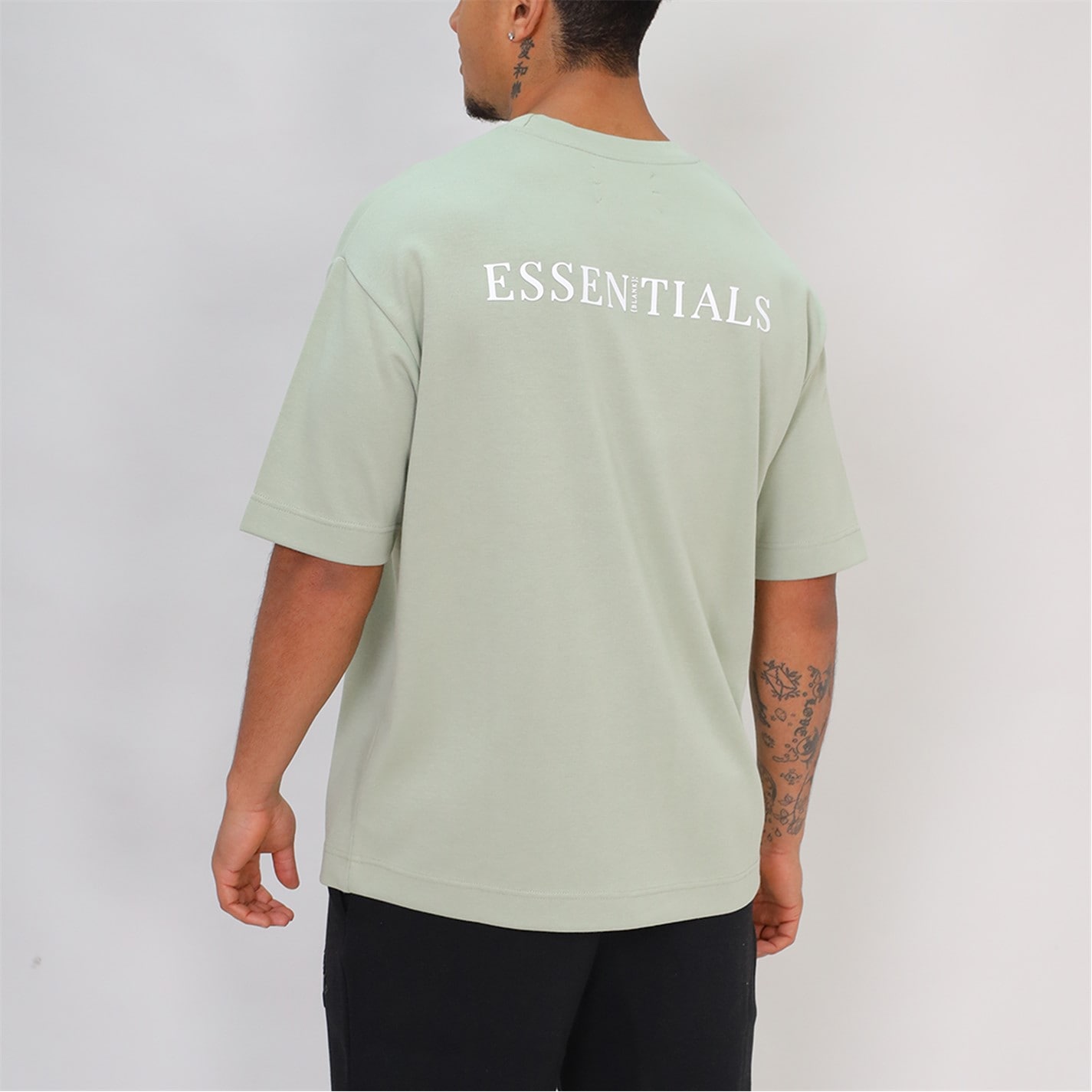 Tricouri Tricou imprimat Blank Essentials contrast Puff - verde