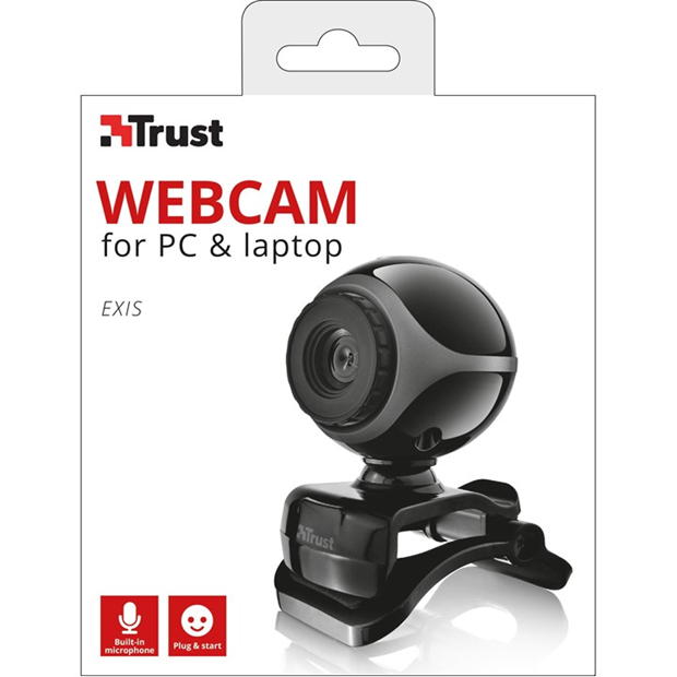 Trust Exis PC & Laptop Webcam negru