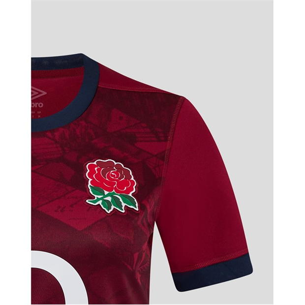 Umbro Anglia Rugby Alternate Shirt 2024 2025 pentru femei rosu