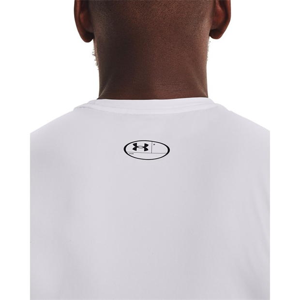 Under ARMOUR HeatGear® fara maneci pentru Barbati alb negru