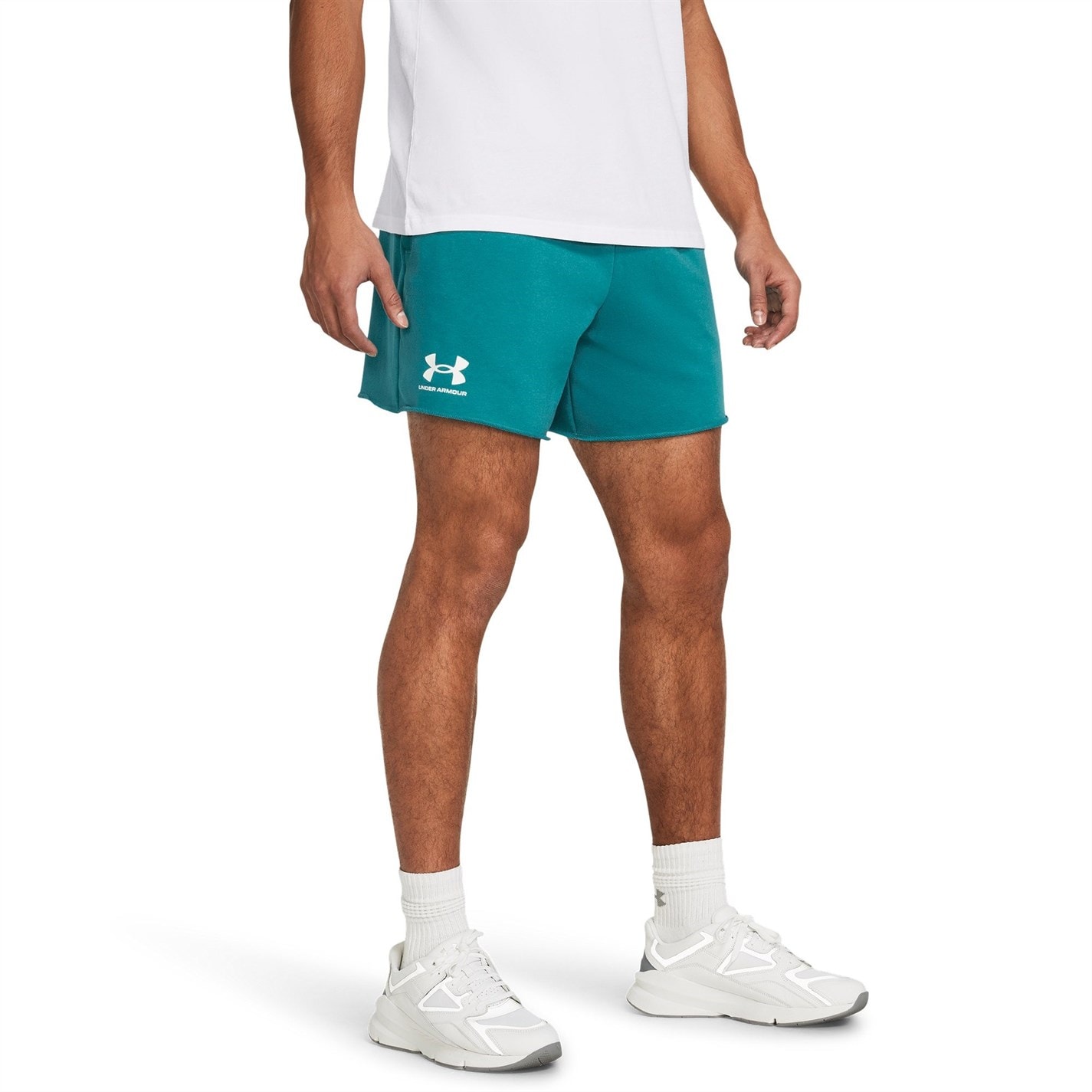 Pantaloni scurti Under Armour Rival Terry 6 inch pentru Barbati albastru