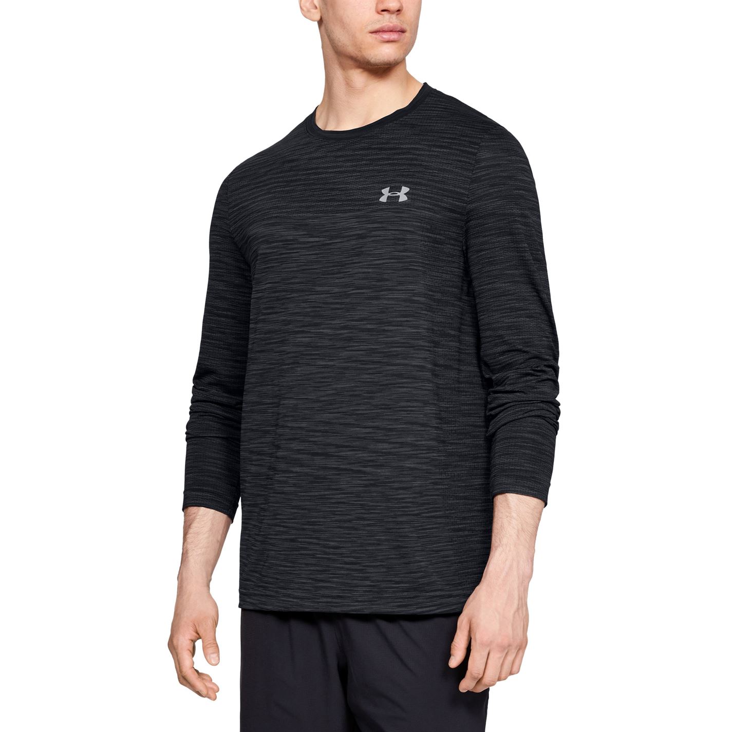 Tricou Under Armour Armour Vanish Seamless cu Maneca Lunga Performance negru gri