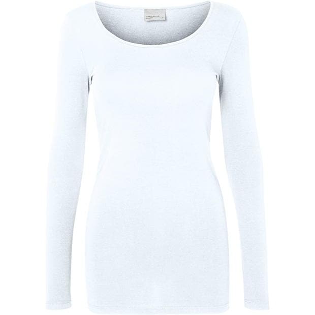 Vero Moda LS Long U-Neck dama bright alb