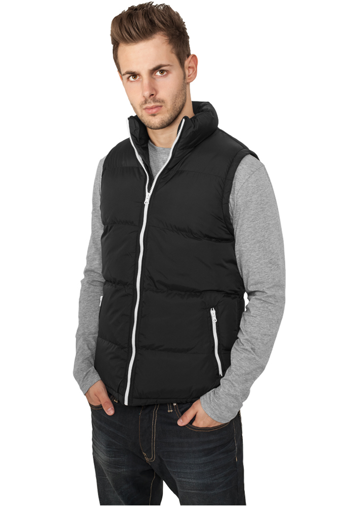 Veste barbati cu buzunare negru alb Urban Classics