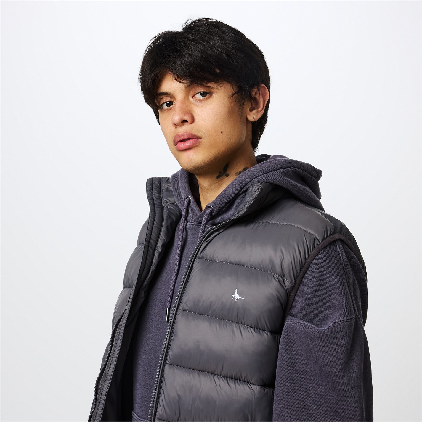 Veste Jack Wills Kershaw Lightweight Puffer gri