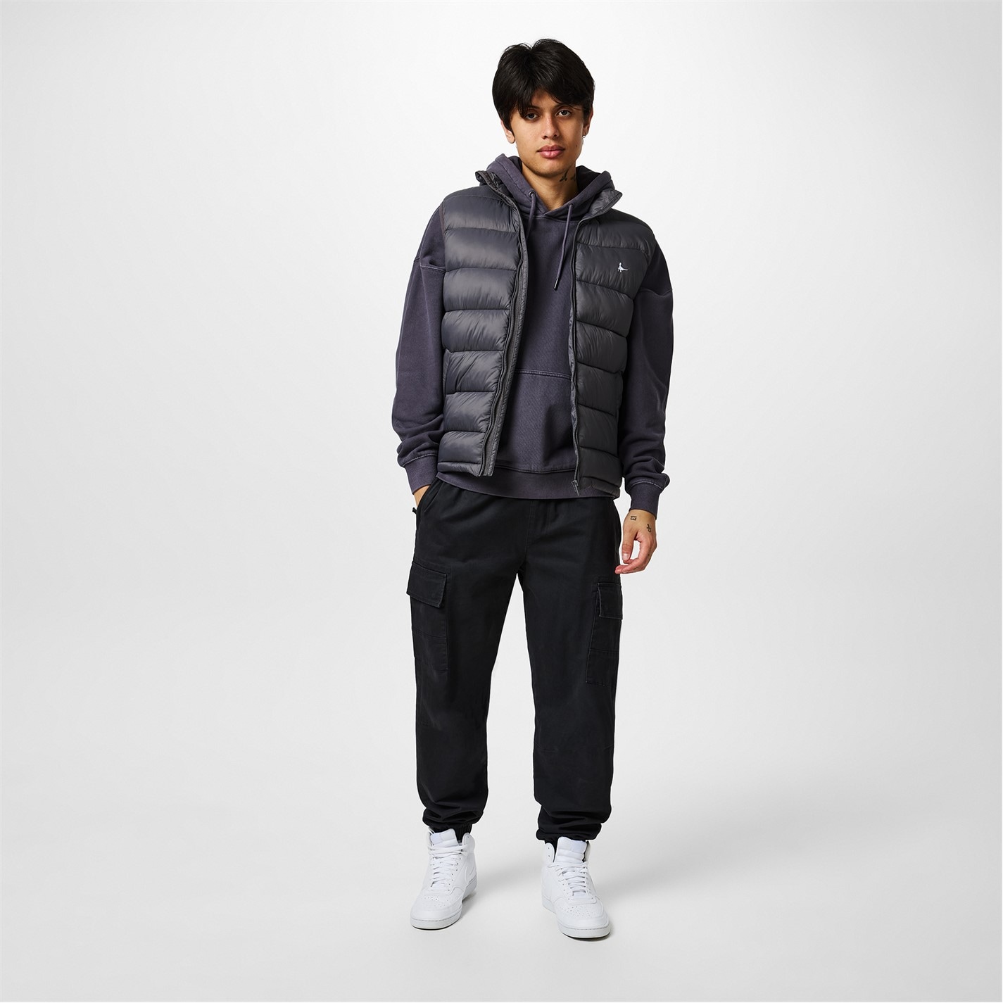 Veste Jack Wills Kershaw Lightweight Puffer gri