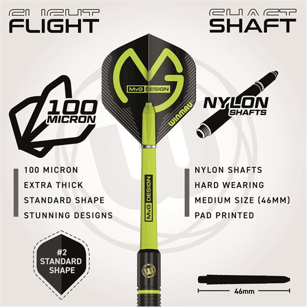 Winmau MVG Ambition 00 negru verde