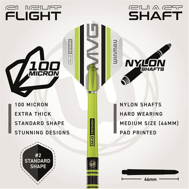 Winmau MVG Pro Series 00 negru verde