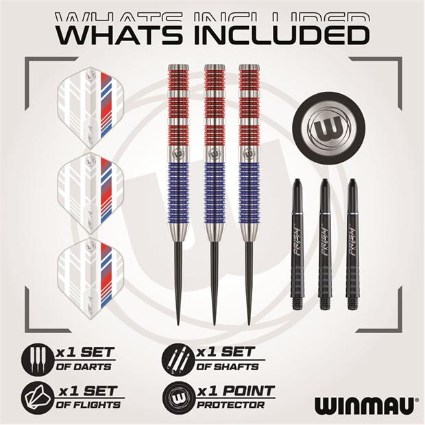 Winmau Wildcats Tnsgtn 00 gri bleumarin rosu