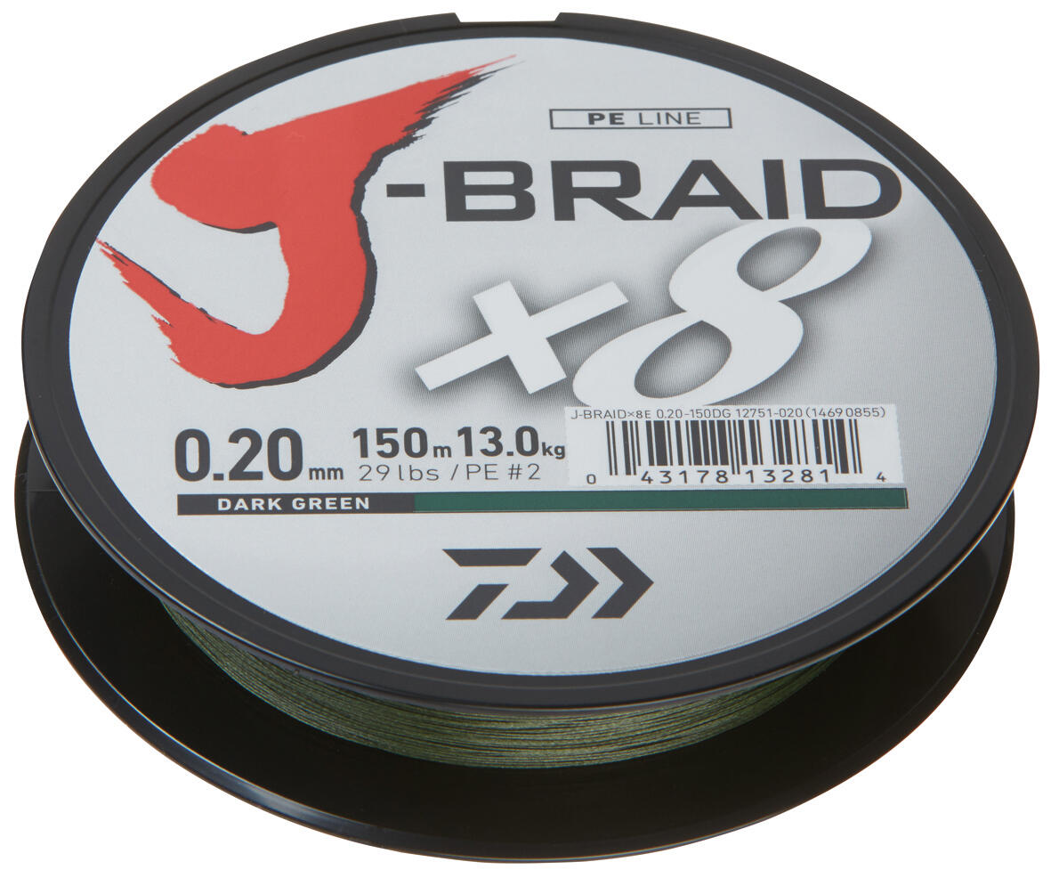 XX FIR DAIWA J-BRAID X8 VERDE 020MM 13KG 300M